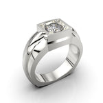 Cargue la imagen en el visor de la galería, Anillo Bisel con corte circular