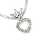 Cargue la imagen en el visor de la galería, Collar de corona y corazón