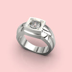 Cargue la imagen en el visor de la galería, Anillo Bisel con corte circular