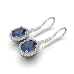 Cargue la imagen en el visor de la galería, Aretes oval con corte circular