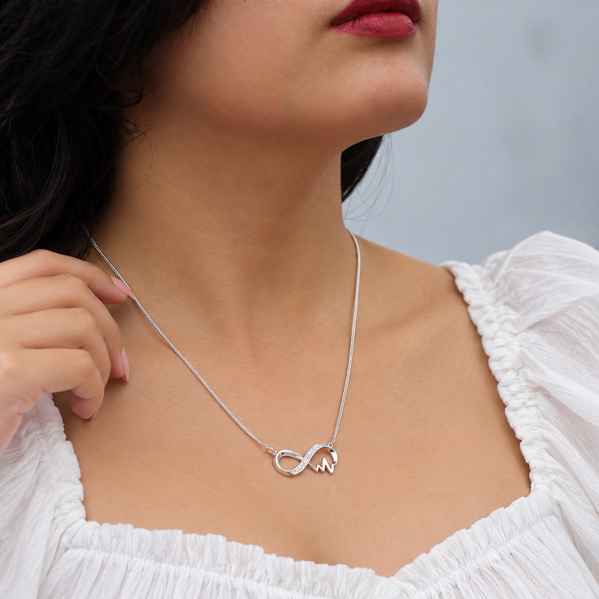 Collar cardiograma en plata 950