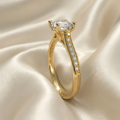 Anillo de compromiso en oro 18k y plata 950 – Duna