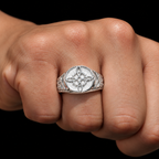 Anillo nudo de bruja en plata 950 – amuleto de protección