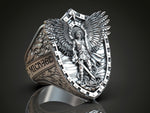 Cargue la imagen en el visor de la galería, Anillo de Arcángel San Miguel con Alas de Dragón by Luya
