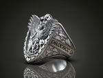 Cargue la imagen en el visor de la galería, Anillo de Arcángel San Miguel con Alas de Dragón by Luya
