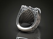 Anillo de Arcángel San Miguel con Alas de Dragón by Luya