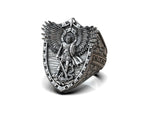 Cargue la imagen en el visor de la galería, Anillo de Arcángel San Miguel con Alas de Dragón by Luya
