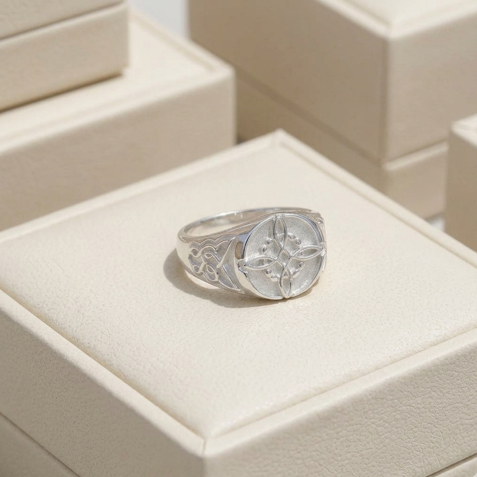 Anillo de nudo de bruja - Plata 950