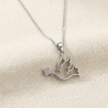 950 Silver Dove Necklace - Luya Jewelry