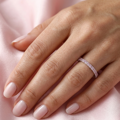 Anillo churumbela con piedras en plata 950