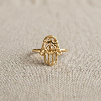 950 Silver Amsa Hand Ring | Handmade - Luya Jewelry