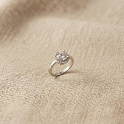 Anillo rosa eterna en plata 950