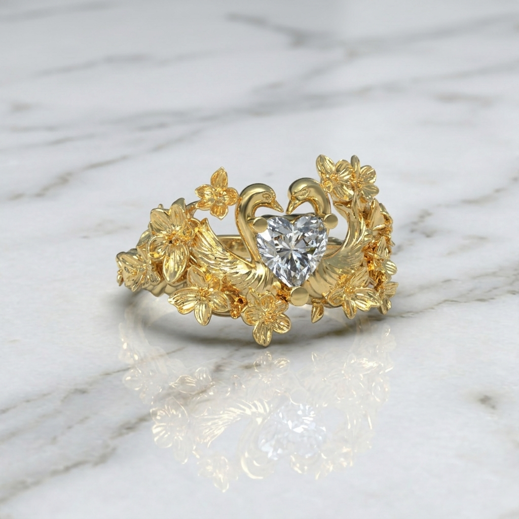 Anillo Cisne Plata 950 | Diseño de Autor | Luya Joyería