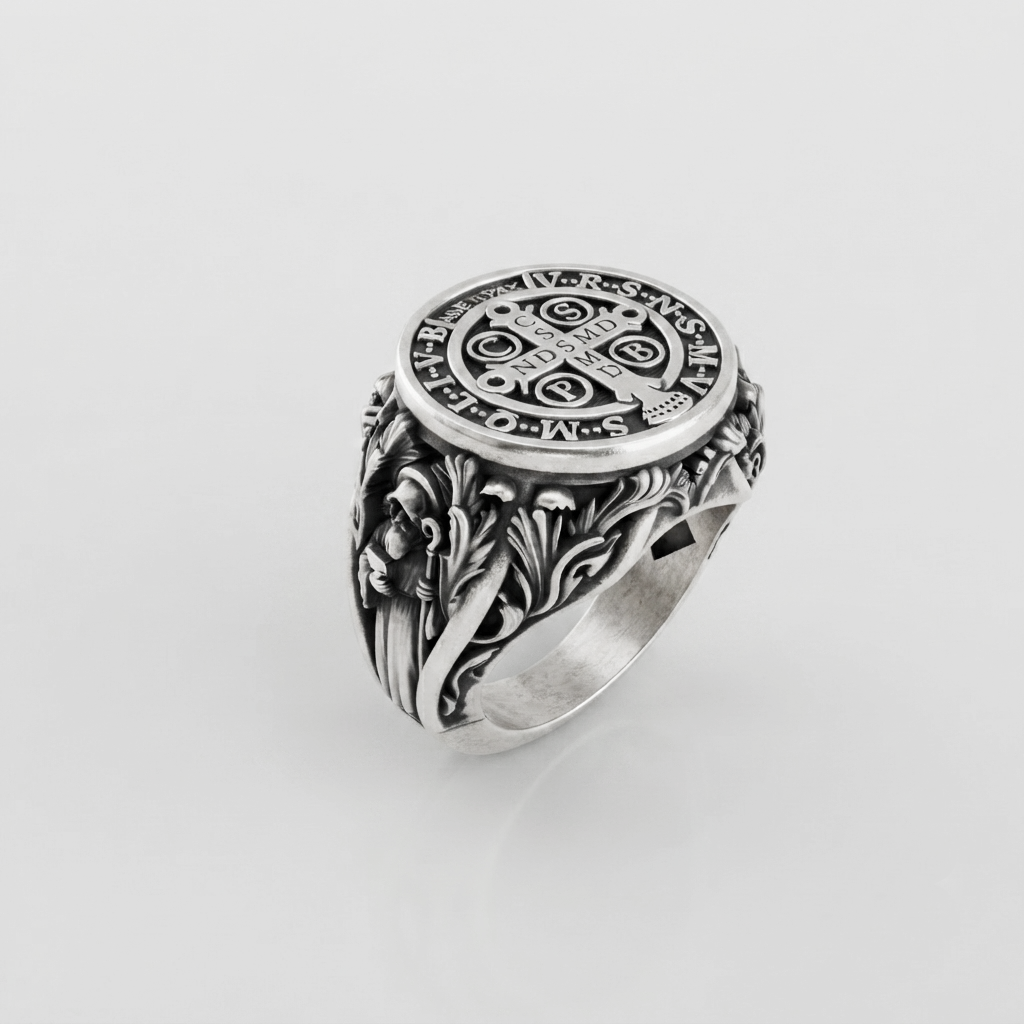 Anillo San Benito Plata 950 | Diseño de Autor | Luya Joyería