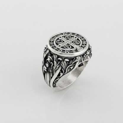 St. Benedict 950 Silver Ring | Designer Piece | Luya Jewelry
