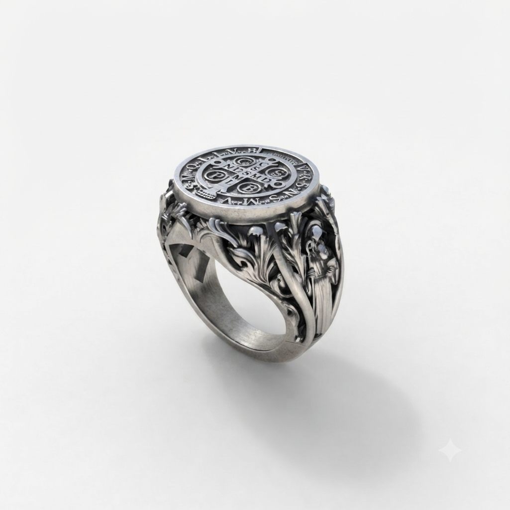 Anillo San Benito Plata 950 | Diseño de Autor | Luya Joyería