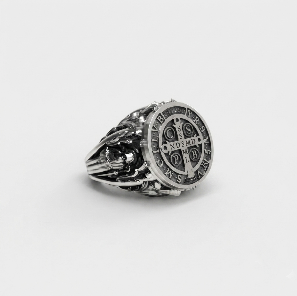 Anillo San Benito Plata 950 | Diseño de Autor | Luya Joyería