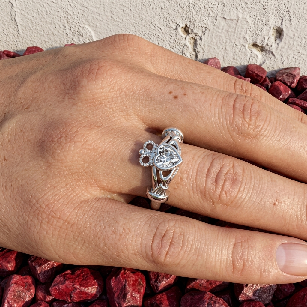 Mi corazon en tus manos en Plata 950