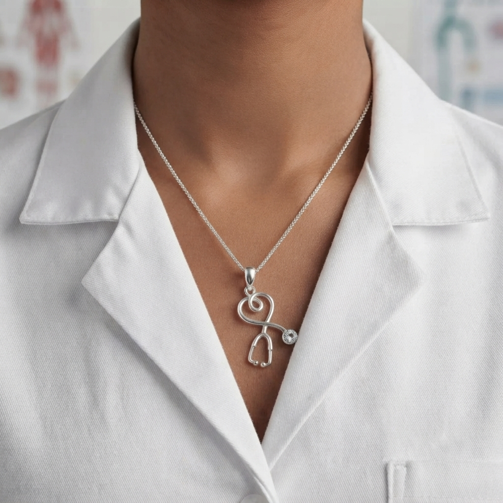 Collar Estetoscopio en Plata 950 - Luya Joyeria