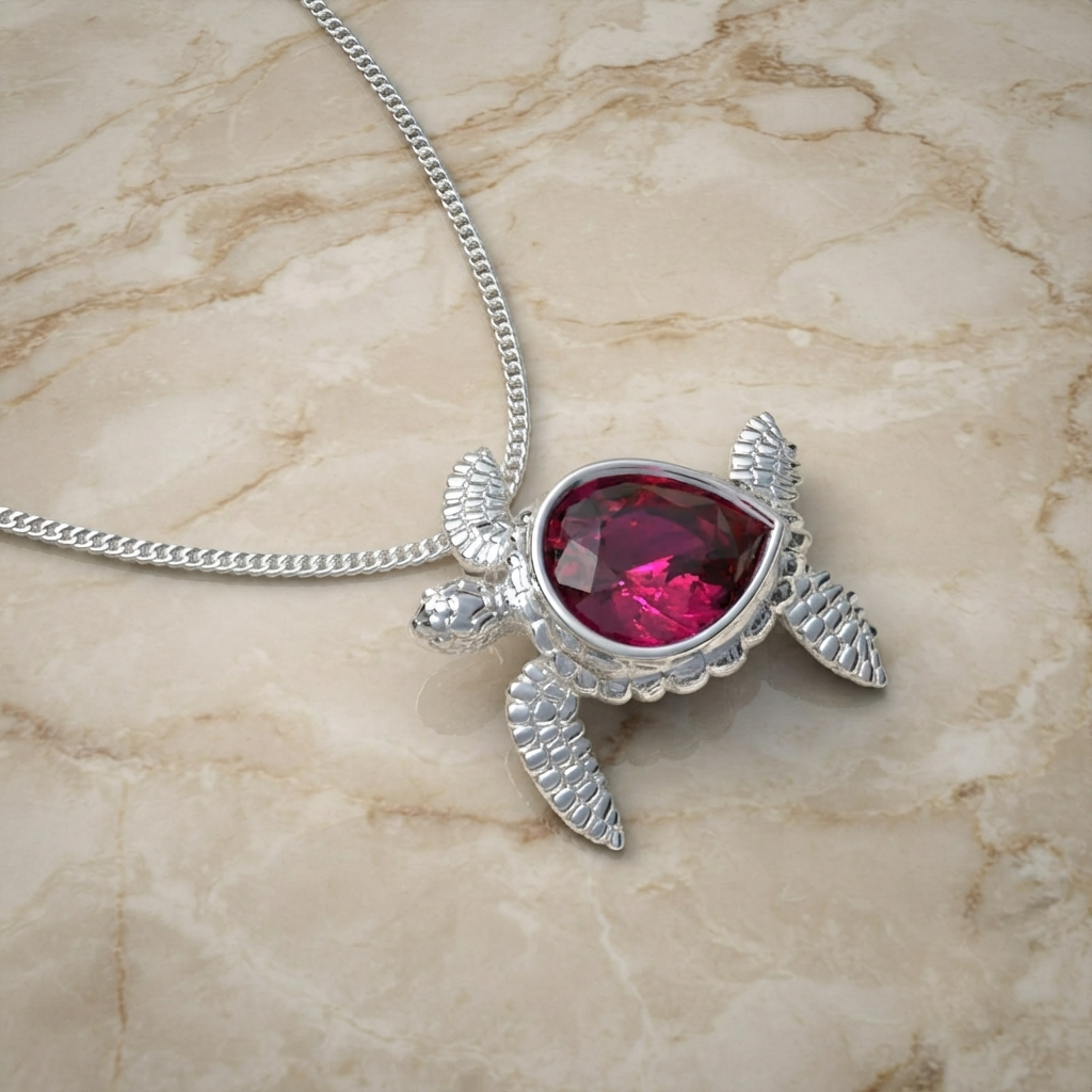 Collar de Tortuga de Plata 950 | Hecho a Mano - Luya Joyería