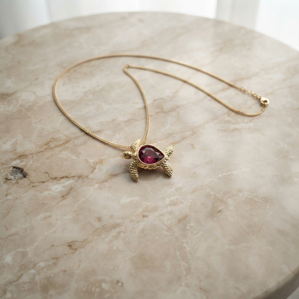 Collar de Tortuga de Plata 950 | Hecho a Mano - Luya Joyería