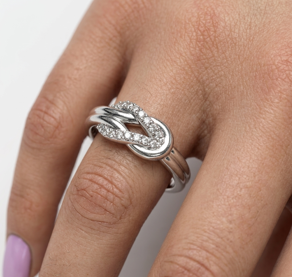 Anillo de Promesa Nudo de Amor