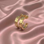 Aretes argolla en plata 950 y baño de oro 18k – CL