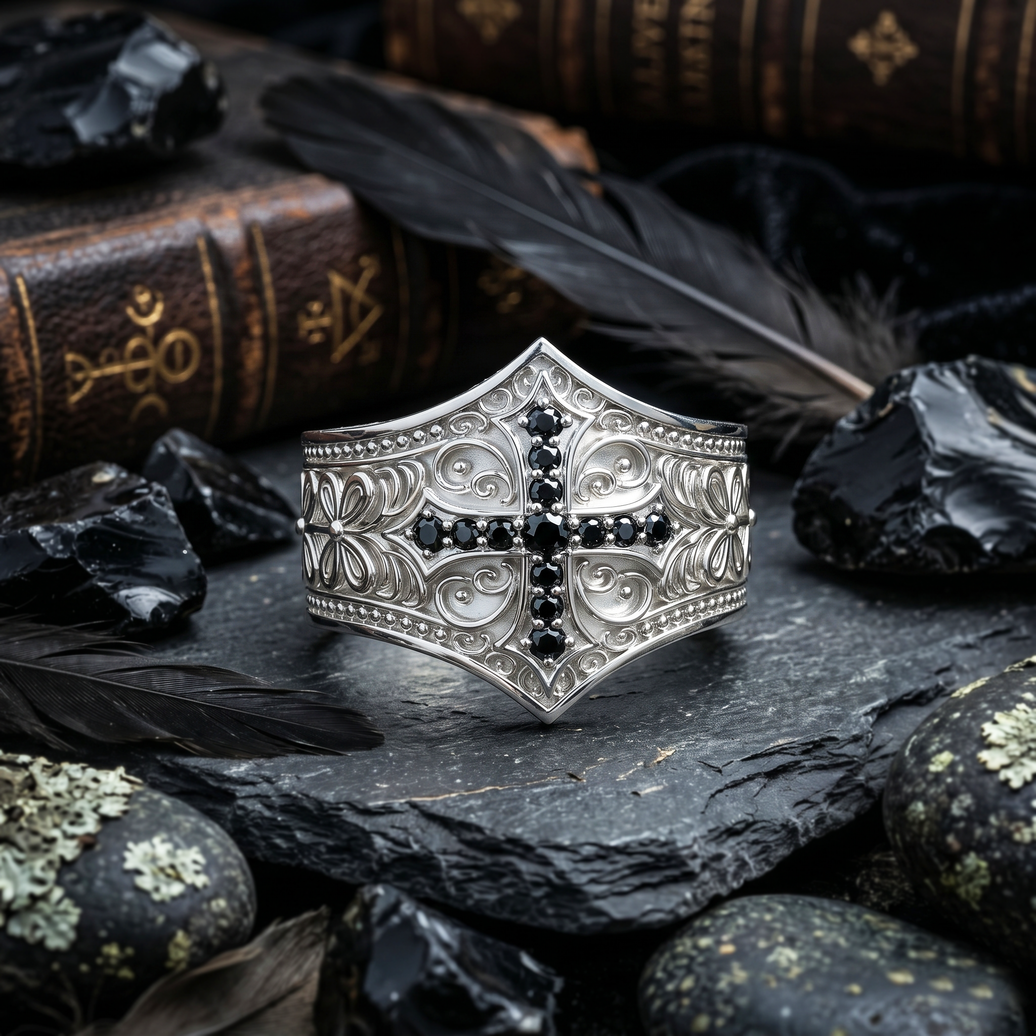 Anillo Cruz del Temple Plata 950 | Hecho a Mano | Luya Joyería