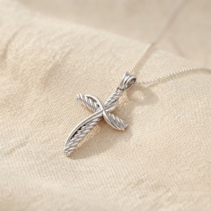 Collar cruz divina en plata 950