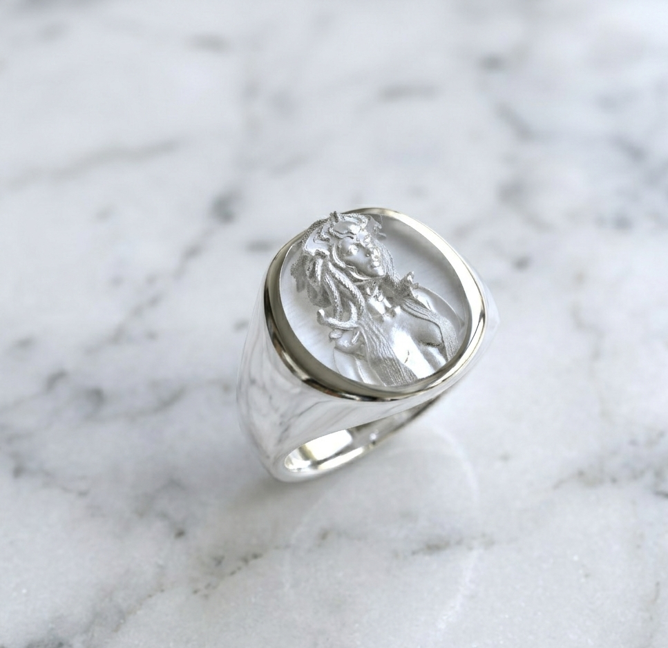 Anillo de medusa Plata 950 | Hecho a Mano | Luya Joyería