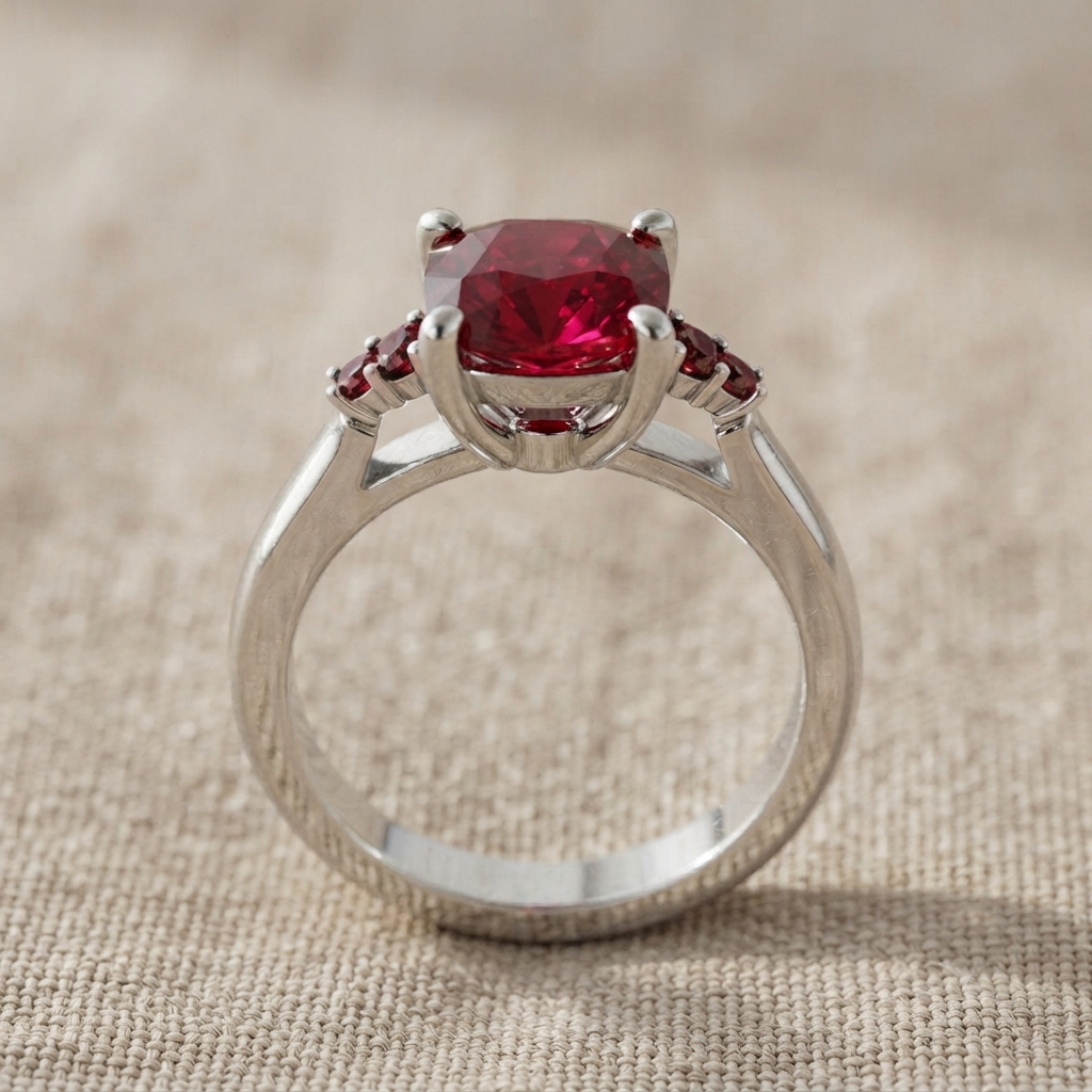 Solitaire ring with oval cut