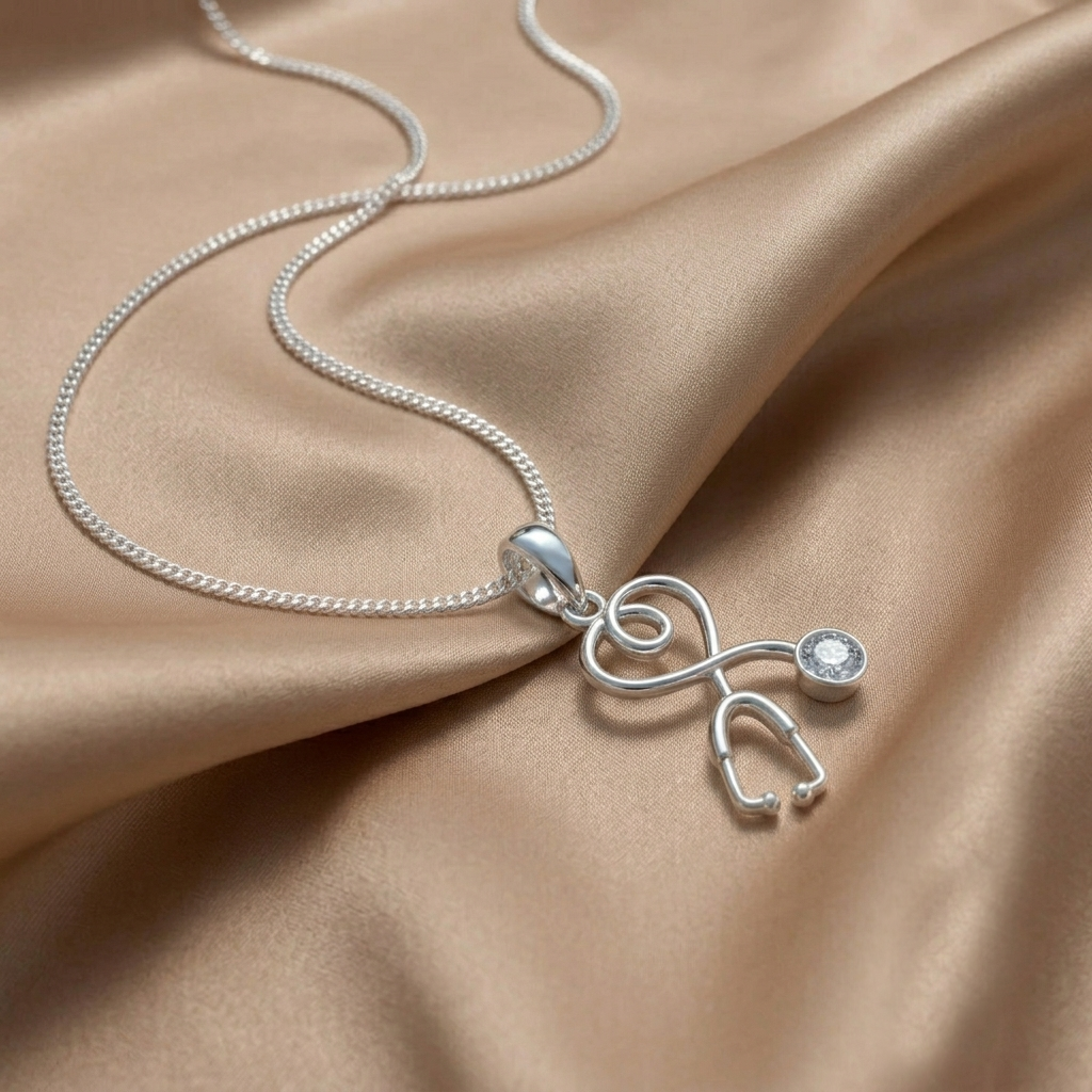 Collar Estetoscopio en Plata 950 - Luya Joyeria