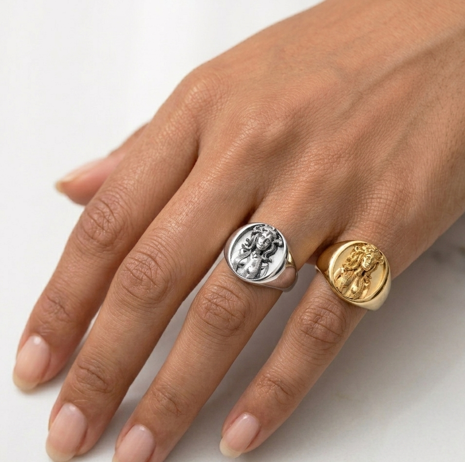 Anillo de medusa Plata 950 | Hecho a Mano | Luya Joyería