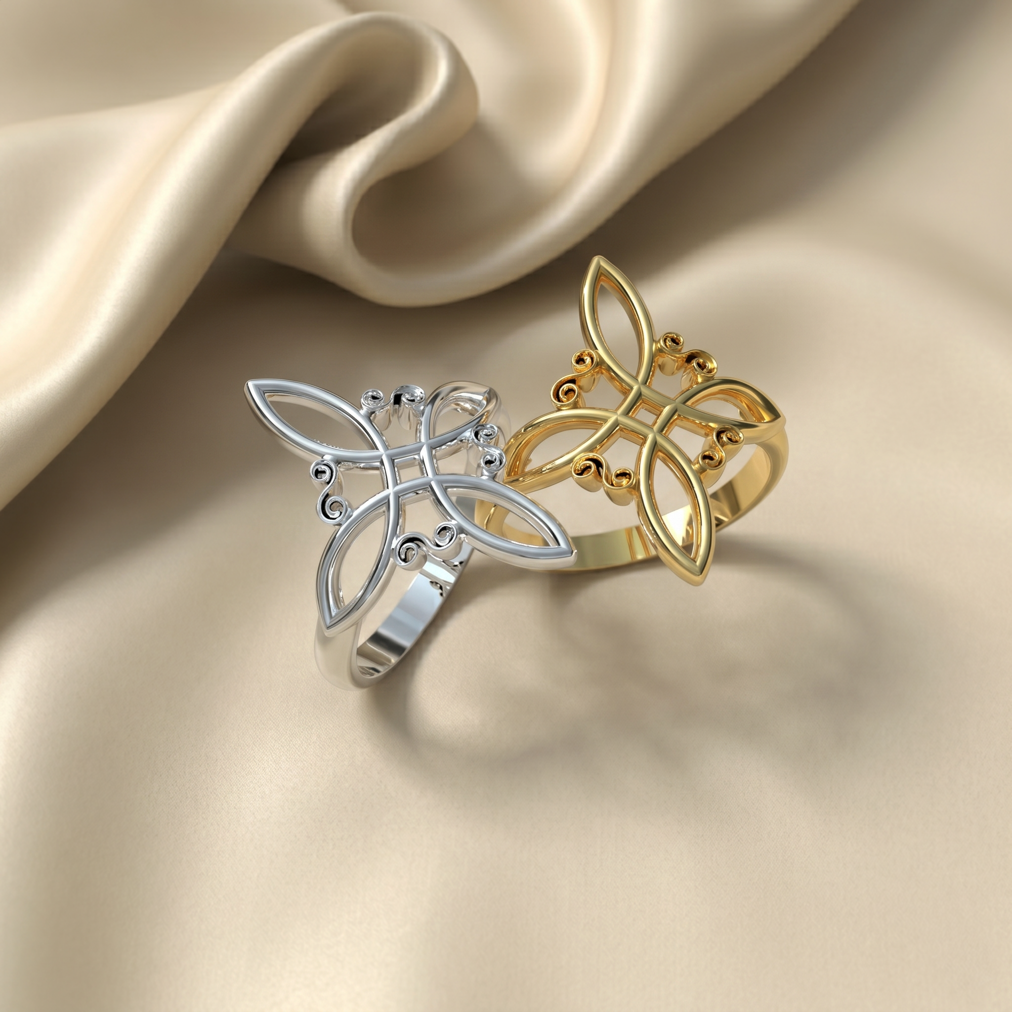 Anillo Nudo de bruja Plata 950 | Hecho a Mano | Luya Joyería