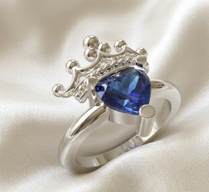 Promise Ring My Life Crown - 950 Silver | Luya Jewelry
