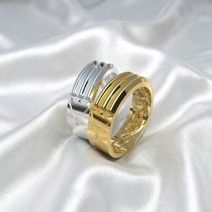 Anillo atlante en plata 950 y baño de oro 18k, hecho a mano en Perú – Luya Joyería (foto 5)