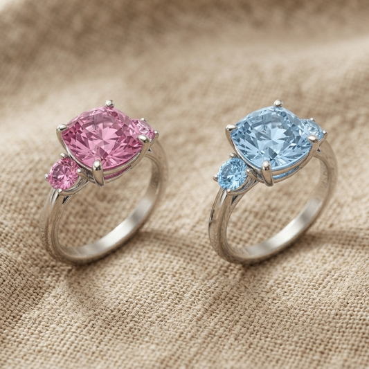 950 Silver Solitaire Ring - Luya Jewelry