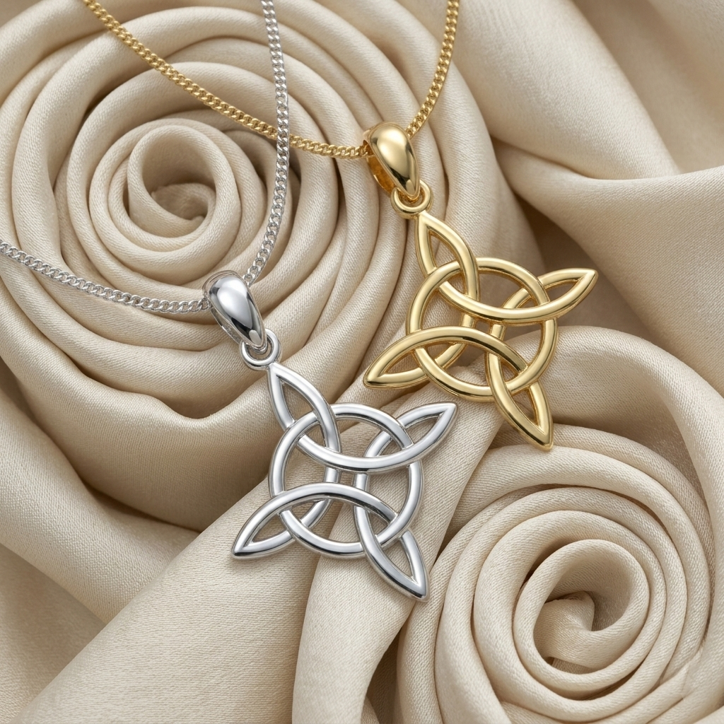 Alt 1:
Collar Nudo de Bruja en Plata 950 sólida sobre fondo neutro — Luya Joyería Perú

Alt 2:
Detalle del nudo artesanal en collar de plata 950 hecho a mano en Lima — Luya Joyería Perú

Alt 3:
Collar nudo de bruja con enchape Oro 18k puesto en modelo mujer — Luya Joyería Perú