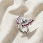 Anillo de mariposa en plata 950