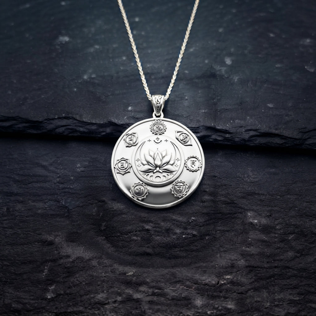Collar chakras Plata 950 y Oro 18k | Diseño de Autor | Luya Joyería