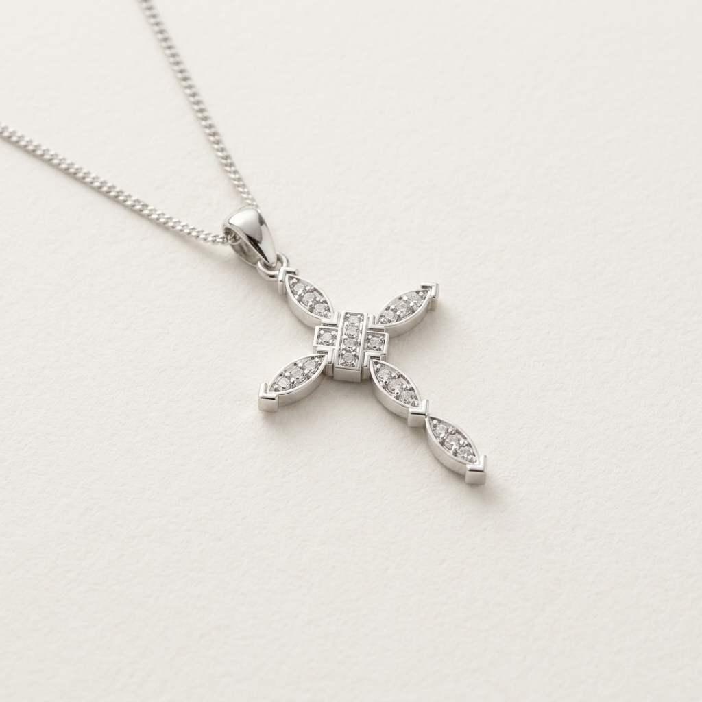 Collar Cruz de Luz en Plata 950
