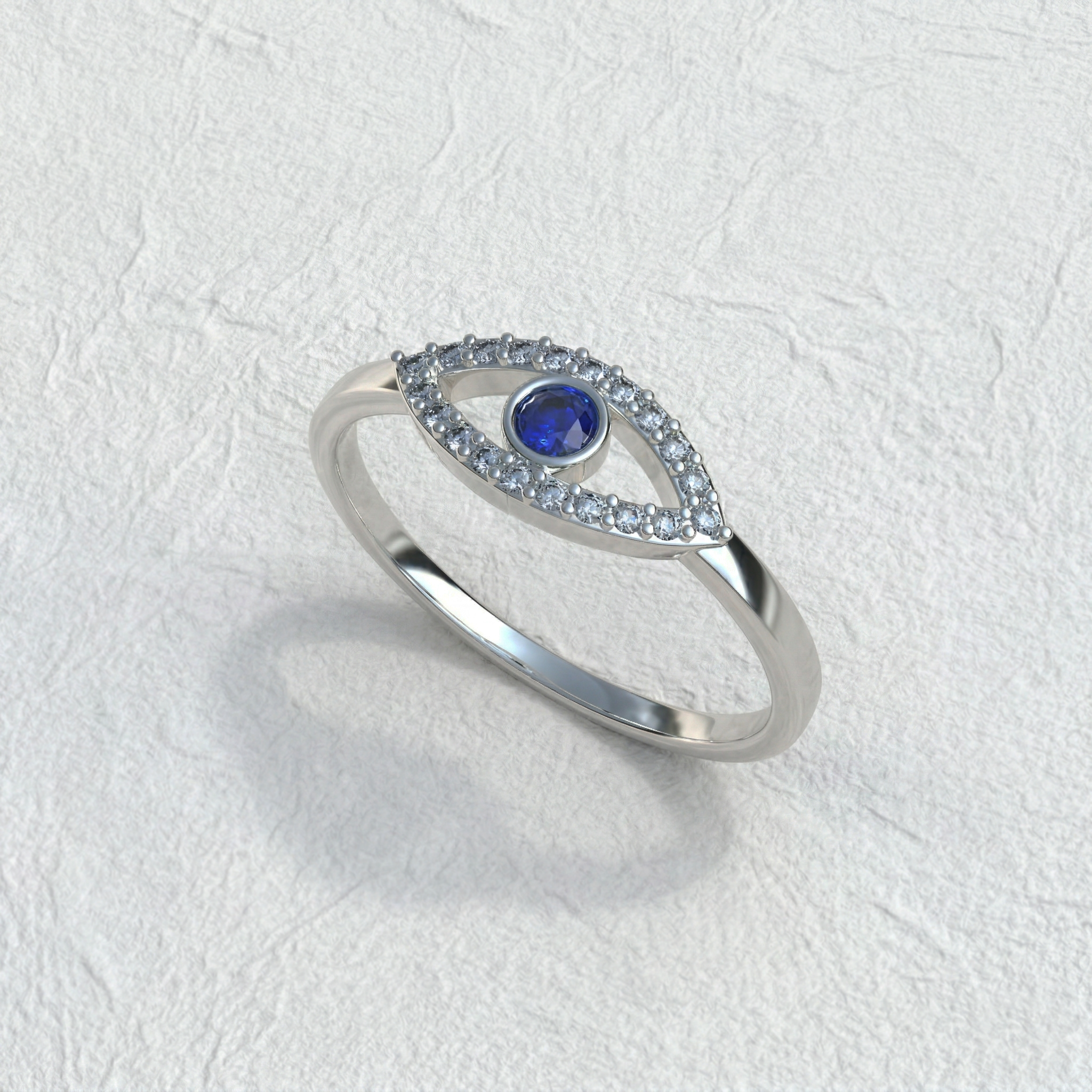Anillo Ojo Turco Plata 950 | Hecho a Mano | Luya Joyería