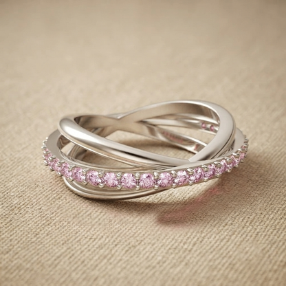 Three-Band Ring in 950 Silver - Luya Jewelry