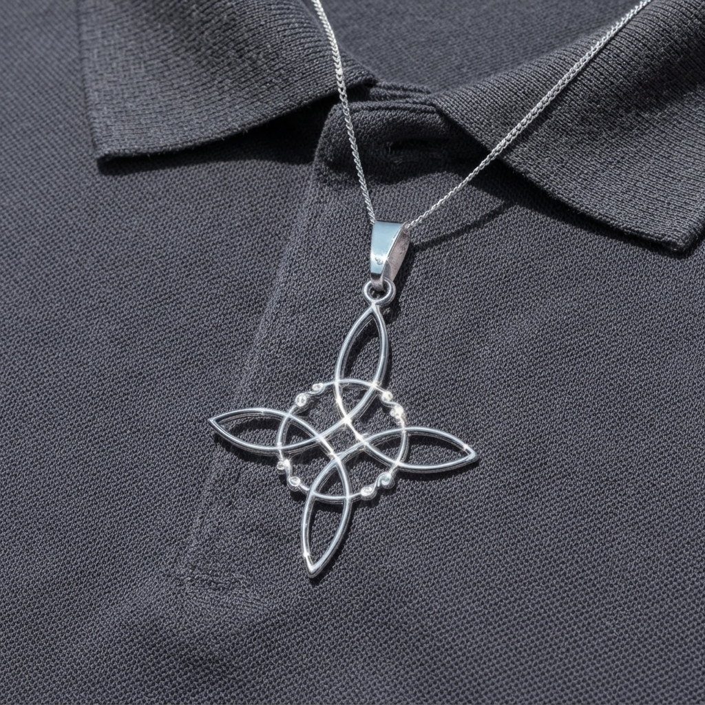 Collar Nudo de bruja de  hombre en Plata 950 | Joyería de Autor - Luya