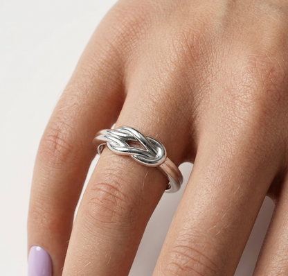 White Knot Ring