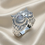 Anillo de búho en plata 950