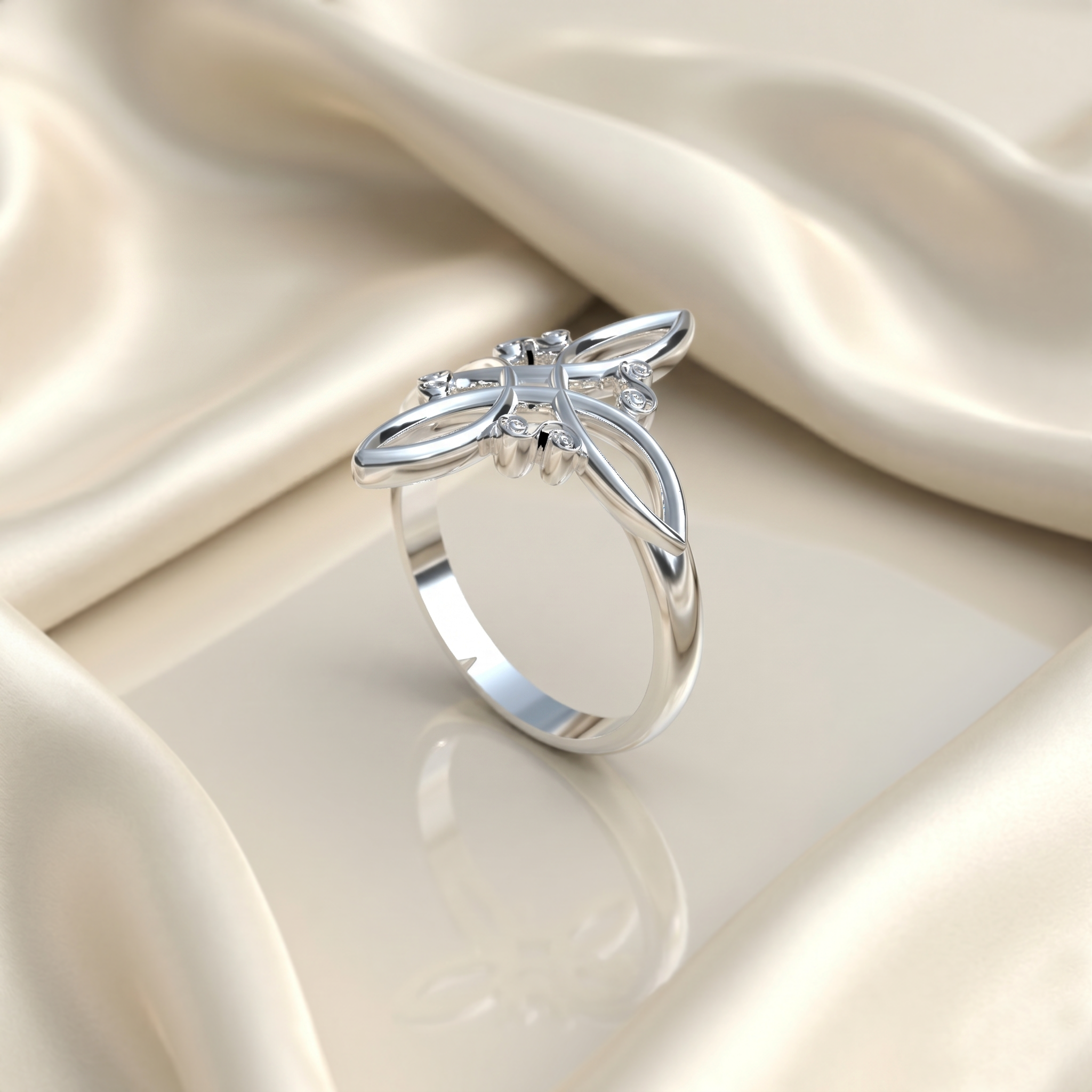 Anillo Nudo de bruja Plata 950 | Hecho a Mano | Luya Joyería
