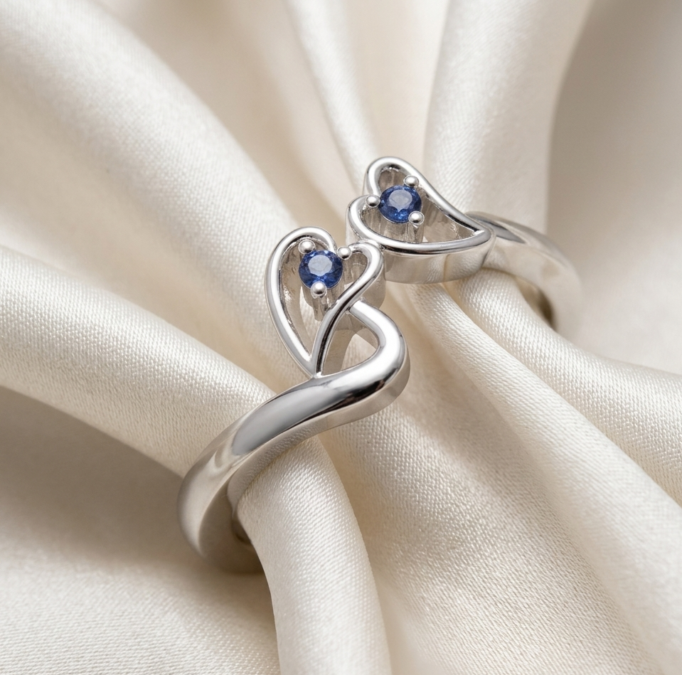 Anillo Corazones - Plata 950 | Luya Joyería
