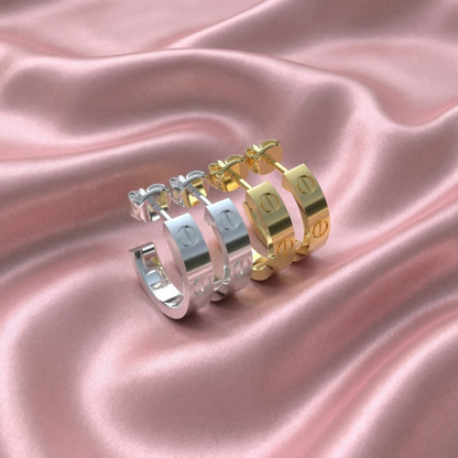 Aretes argolla en plata 950 y baño de oro 18k – CL