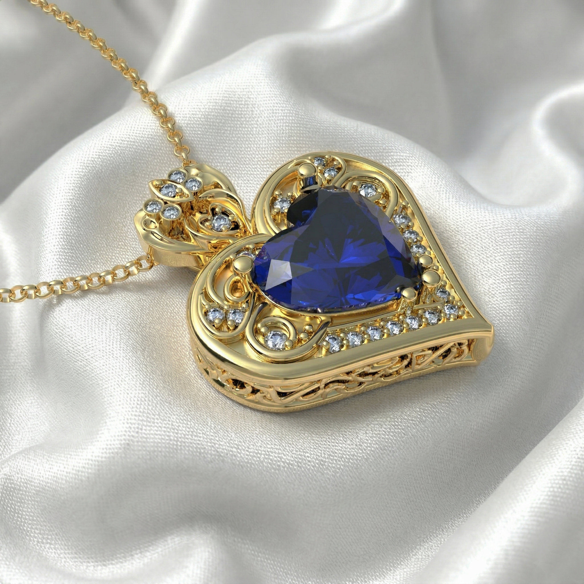 Collar Corazon de vida Plata 950 | Hecho a Mano | Luya Joyería